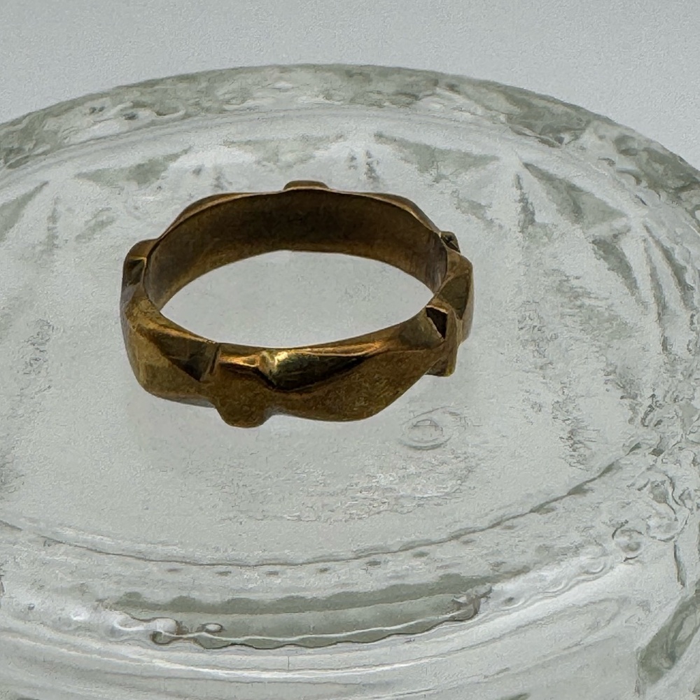 Jen’s Pirate Booty Brass Ring with Etching size 6